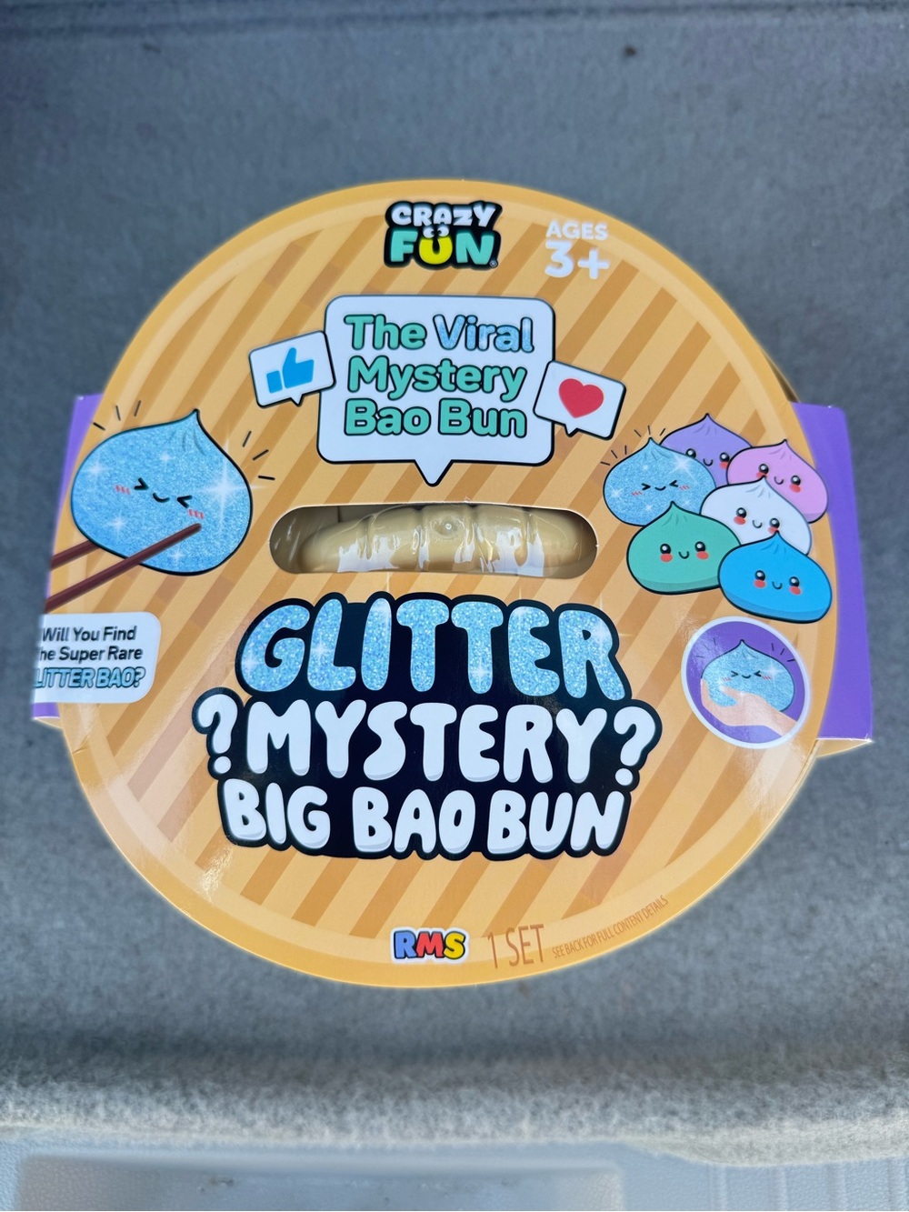 Crazy Fun Glitter Mystery Big Bao Bun - Yellow Packaging